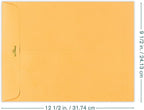 EnDoc 9 1/2 x 12 1/2 Clasp Envelopes - 100 Pack - Brown Kraft Catalog Envelopes Gummed Seal Closure – 28lb Heavyweight Paper 9.5x12.5 inch Envelopes for Home, Office, Business, Legal or School.