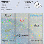 STARLIBOO 1" x 2-5/8" Address Labels- Holographic Color Stickers for Laser/Inkjet Printer mailing Labels 8.5"×11"- Holographic Star