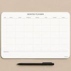 Undated Monthly Planner Notepad,Desk Calendar for Organizing&Scheduling Tasks-Productivity Tracker,Goals,Notes&To-Do Lists–A4 Size (8,3"X11,7")Premium Thick Paper with Cardboard Back Support 50 Sheets