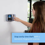 uAttend BN6000 Biometric Time Clock System for Small Business with Cloud-Based Employee Timecards