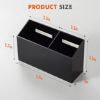 BEYGORM Magnetic Dry Erase Marker Holder for Whiteboard,Non-slip Acrylic Magnet Pen Holder for Fridge Refrigerator,Locker Organizer for Work,Locker Accessories,Pencil Cup for Desk(Black)