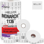 Perco Sell by Labels for Monarch 1136 Price Gun - 8 Rolls, 14,000 Marking Labels