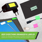 Royal Green Rectangular Color Coding Sticker Roll - Write On Labels for Folders, Organizing & More, 1.57" x 0.75" Stickers to Write On Name Tags for Office Supplies & Organization, 500-Pack (Purple).