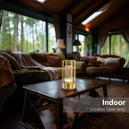 Crystal Table Lamp for Indoor and Outdoor, Rechargeable Cordless Lamp, 3-Colour 4000mAh Dimming Battery Powered Small Desk Lamp, Restaurant/Bedroom/Bar/Coffee Shop/Camping Light/nightlight-Gold