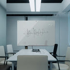 TOWON 6 x 4ft Glass Whiteboard Wall – Magnetic White Dry Erase Board (72 x 48 inches) with Multi-Color Markers, Strong Magnets, Pen Tray & Eraser – Frameless Design for Office, Home & Classroom