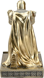 Windbreaker Soldier Knight Pen Holder Personalized Desk Accessory, Mobile Phone & Gaming Controller Holder, Device Stand Gift for Medieval Enthusiasts (Bronze)