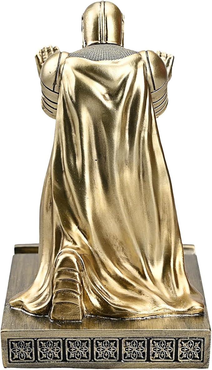 Windbreaker Soldier Knight Pen Holder Personalized Desk Accessory, Mobile Phone & Gaming Controller Holder, Device Stand Gift for Medieval Enthusiasts (Bronze)