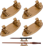 4PCS Resin Pen Holders Wizard Magic Wand Display Stands Mini Holders for Pencil Desk Decor Collection, 2.8'' L×1.1'' W× 0.9'' H, Gold