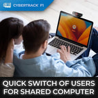 ADESSO CyberTrack F1 1080P HD Fixed Focus USB Windows Hello Webcam, Camera for Desktop PC Built-in Dual Microphone, Privacy Shutter, Audio/Video Mode Privacy ON/Off Switch & Tripod Mount