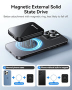 Yottamaster 2TB Magnetic External SSD, Up to 2000MB/s USB 3.2 Gen 2x2 Portable Solid State Drive, Supports 4K ProRes HDR Compatible with iPhone 16/15 Pro Max, Smartphone, Tablet, Laptop - PF20