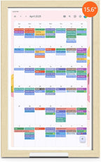 ApoloSign Digital Calendar: Electronic Calendar, Smart Touchscreen Interactive Display for Chore Chart, Family Schedules Planner, Supports All Apps via Google Play (Yellow, 15.6-inch)