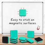 96 Pack Dry Erase Erasers, Mini Magnetic Dry Erase Eraser Bulk, Square Green White Board Dry Erasers, Ideal Chalkboard Cleansers, Perfect for Kids Classroom, Home and Office (1.97 x 1.97 Inch)