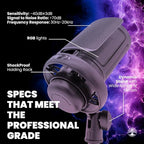 Live Streaming Kit- Perfect for Streaming Video Games on Twitch, YouTube, Podcasts and Working from Home. includes 1920x1080p Webcam, Professional USB Microphone, and One LED Multi-Color Light