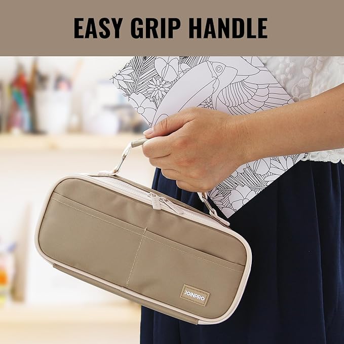 Pencil Case, Large Capacity Pencil Case Organizer; Double Zipper Storage Bag; Big Pencil Pouch for College School Office Teen Girl Boy Men Women Adult