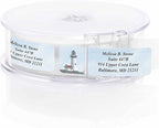 Lighthouse Designer Rolled Name & Address Labels with Elegant Plastic Dispenser