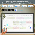 Smart Digital Calendar Chore-Chart-for-Business Planner - 27" Touchscreen Interactive Display Electronic Calendar for To Do List, Auto-Sync Google iCloud Outlook Calendars, Wall Mountable for Mom Dad