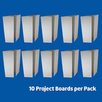Flipside Products 36” x 48” Foam Project Boards for Presentations, Science Fair, School Projects, Event Displays and Trifold Picture Board - White - 10 Pack