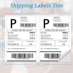 50 Half Sheet Self Adhesive Shipping Labels, 8.5" x 5.5" Address Labels for Laser & Inkjet Printers(50 labels-25 Sheet)