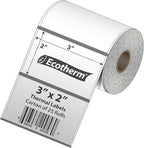 3" x 2" Mobile Printer Labels | 25 Rolls | 5250 Labels | fits Zebra ZQ630, QL420, QL320 and QLn420 Printers | Black Mark On Liner | .75" Core Rolls | by Ecotherm