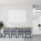 Office Guest Reception Chairs Set of 4 - Modern PU Leather Mid Back Conference Room Chairs for Waiting Room, Desk - Grey