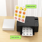 Methdic 2.5" Diameter High Visibility Printable Round Labels，Matte White，360 Customizable Blank Stickers