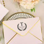 EAQ Custom Stamp Self Inking Return Address Stamp, Personalized Stamp with Text Logo | Business Logo Stamp | Address Stamp | Wedding Stamp