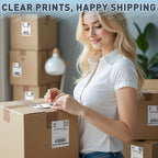 JTIEO 2" x 4" Sticker Labels Direct Thermal Labels 300Pcs Shipping Label, Compatible with Zebra & Rollo Label Printer