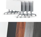 Conference Room Table, Folding Conference Tables,Thicken Grey Tabletop,Flip Top Wooden Seminar Meeting Room Table for Conference Room Offices (4, White, 61.0“)