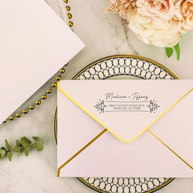 Custom Stamp Self Inking Return Address Stamp, Personalized Stamp with Text Logo | Business Logo Stamp | Address Stamp | Wedding Stamp