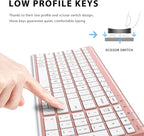 iClever BK10 Bluetooth Keyboard, Universal Bluetooth 5.1 Wireless Keyboard with Number Pad, Ergonomic Design, Multi-Device Compatibility, Stable Connection for Mac, iPad, iPhone, Android, Windows