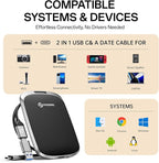 PHIXERO P5PLUS Portable SSD 512GB Up to 550MB/s, USB 3.2 Gen 2 External Solid State Drive，USB C to C&A for Smartphone，Tablet，PC，Labtop (Black)