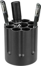 Metal pen holder, Revolver magazine design pencil holder, All aluminum office supplies storage