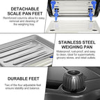 Price Computing Scale 88lb/40kg LCD Digital Commercial Price Scale with Stainless Steel Platform,Produce Scale & Food Scale for Farmers Market, Retail Outlets, Meat Shop (Tray)