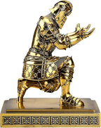 King's Guard Knight Pen Holder Pen Stand Desk Organizers and Accessories Resin Pencil Holder as Gift with a Metal Sword Letter Opener for Office and Home (Bronze(Plating))