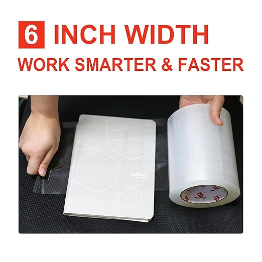 BOMEI PACK Clear Shipping Tape 6" Wide, 6 inch x 110 Yards (330ft), Industrial Grade 6 inch Heavy Duty Packing Tape for Box Office Moving, Shipping and Mailing