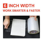 BOMEI PACK Clear Shipping Tape 6" Wide, 6 inch x 110 Yards (330ft), Industrial Grade 6 inch Heavy Duty Packing Tape for Box Office Moving, Shipping and Mailing