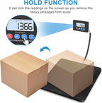 Fuzion Shipping Scale, 440LB x 10g High Accuracy Postal Scale, Hold/Tare Function, Digital Shipping Postal Scale for Packages, Postage, Luggage, Mailing, Battery & AC Adapter Included