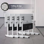 4Pack Conference Room Table, Folding Conference Table for Office Classroom, Mobile Training Tables with Casters Silent Wheels, Large Rectangular Convertible Modular Seminar Tables (L70.9in)