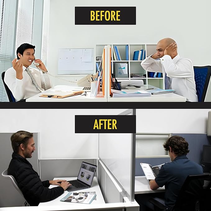 OBEX Privacy Screen & Office Panel Extender for Office Cubicles, Polycarbonate Desk Privacy Panel & Divider for Office Cubicle, 12" x 48", White