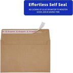 100 Qty 5.25 x 7.25 inches Printable A7 Invitation Envelopes & 100 Qty Folded Cards, Self Seal 120GSM Brown Kraft Paper Envelopes for Invitations, Papers, Photos, Documents, Wedding