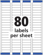 Avery Printable Return Address Labels with Sure Feed, 0.5" x 1.75", White, 20,000 Blank Mailing Labels (05967)
