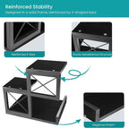 ELITEROO Wood Desktop Shelf, 3 Tier Desk Shelves Small Bookshelf Organizer, Office Storage Rack and Cubicle Organizers Accessories for Dorm Office Home Decor, Black