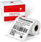 Phomemo 2.36" x 3.14" Multipurpose Labels, Premium Adhesive Mailing Address Label Compatible with M220 M200 Thermal Printer for Logo Design, QR Code, Name Tag, Inventory, 100Pcs