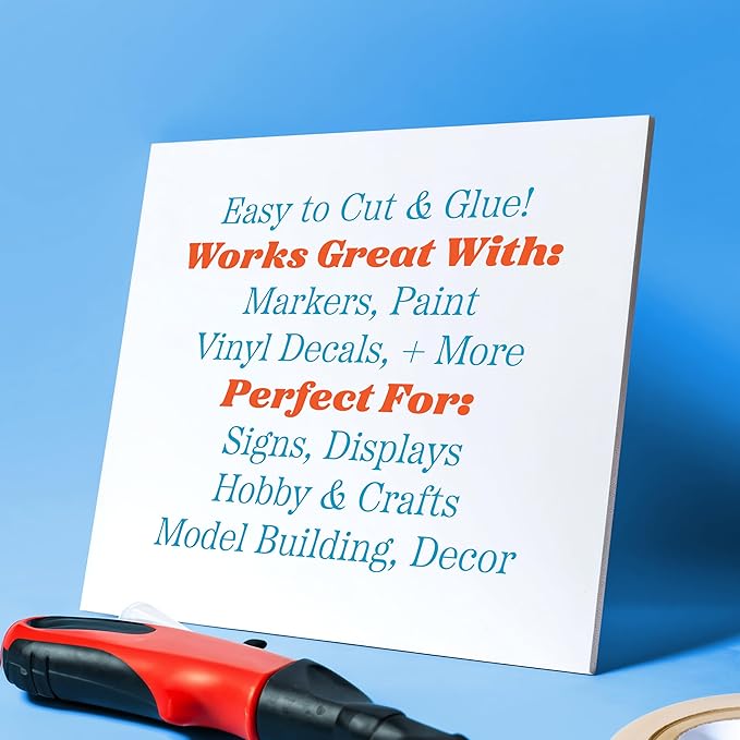 Flipside Products 32" x 40" White Foam Board, Arts and Crafts, 3/16" Thick, Presentations, Large Signboards, Backing Board, Display, Pack of 10