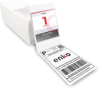 enKo 4x6 Thermal Fan Fold Labels Compatible for Rollo Printer - 1 Stack of 1000 4x6 Label Zebra Printer - Mailing Postal Label Paper, Perforated, Permanent Adhesive (2 Labels/Fold)