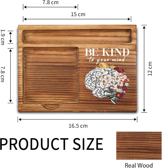 Be Kind to Your Mind Mental Health Sticky Note Holder Gifts for Therapy Therapist School Counselor Women Men Psychologist Self Care CBT Self-Stick Note Pad Holders ZSS33