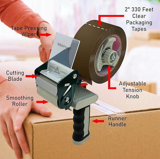 iMBAPrice - 2-inches x 110 Yards, Pack of 36 Tan/Brown Color Packing Shipping Storage Box Sealing Packaging Tape, Office & Storage