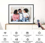 Large 32GB Digital Picture Frame Electronic Calendar - 16.2 Inch Wall Mountable Wi-Fi Picture Frame, Auto-Rotate, Motion Sensor, Share Photos Video via App Email, Free Cloud Storage, Gift for Him