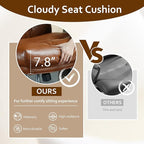 Faux Leather Executive Office Chair - Big and Tall Ergonomic Home Office Chair,Reclining Computer Desk Chair with Lumbar Support,Adjustable Task Chair Swivel Rolling PC Chair with Wheels,Browm,PU