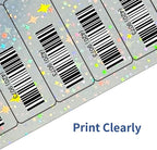 STARLIBOO 1" x 2-5/8" Address Labels- Holographic Color Stickers for Laser/Inkjet Printer mailing Labels 8.5"×11"- Holographic Star